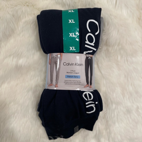 Calvin Klein 2 pack Gray & Black Women’s Jogger French Terry Size: XL - Picture 3 of 4
